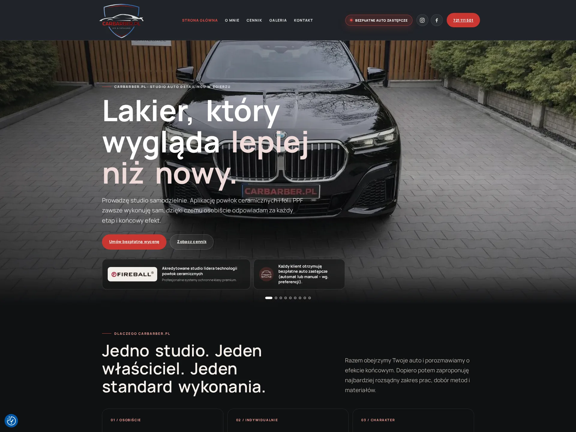 Strona internetowa CarBarber